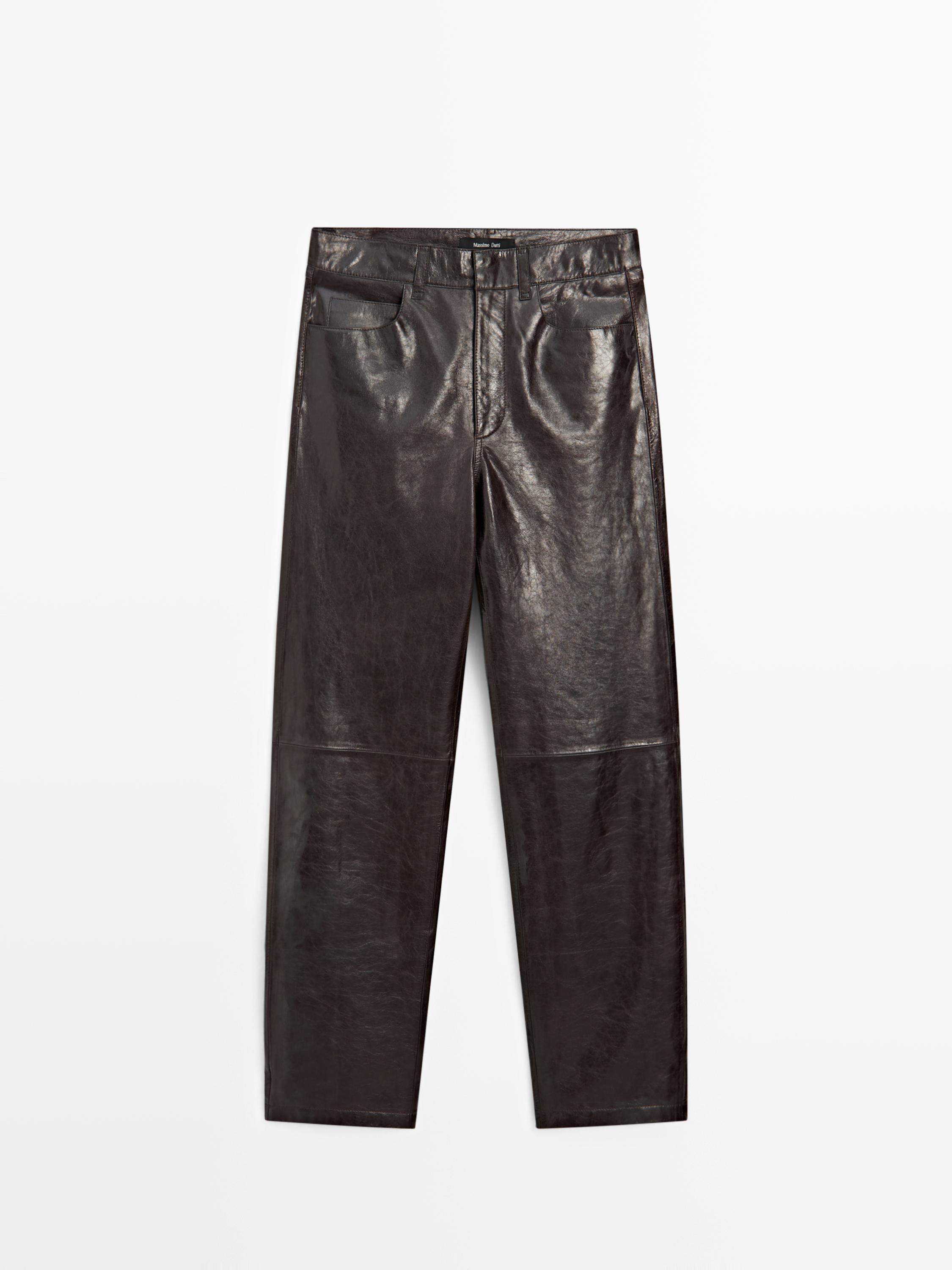 Pantalon en cuir nappa